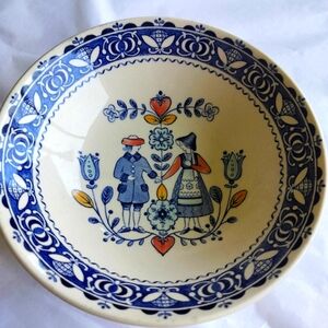 Staffordshire Old Granite Ironstone Hearts and Flowers Johnson Bros. 6.5" Bowl